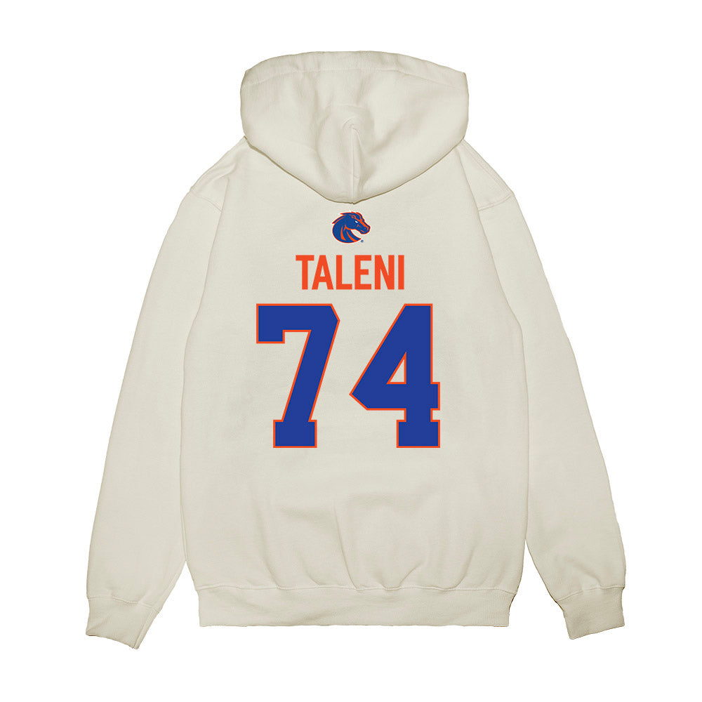 Boise State - NCAA Football : Alma Taleni - 3-Peat Conference Champs Premium Hooded Sweatshirt-1