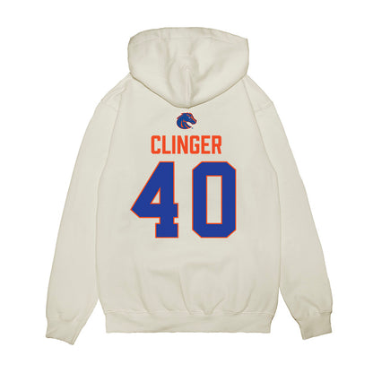 Boise State - NCAA Football : Ryker Clinger - 3-Peat Conference Champs Premium Hooded Sweatshirt-1