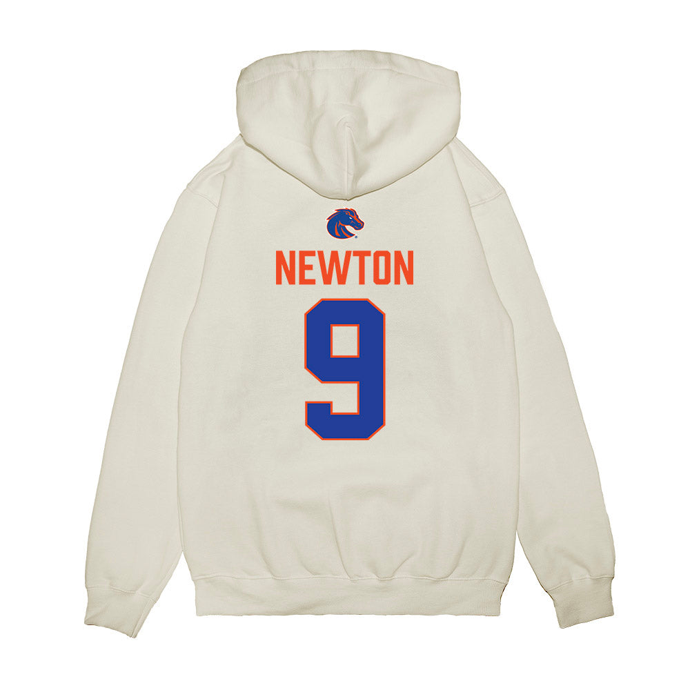 Boise State - NCAA Football : Sheldon Newton - 3-Peat Conference Champs Premium Hooded Sweatshirt-1