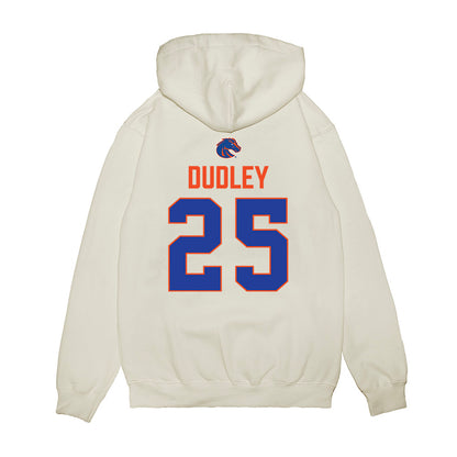 Boise State - NCAA Football : Kaden Dudley - 3-Peat Conference Champs Premium Hooded Sweatshirt-1