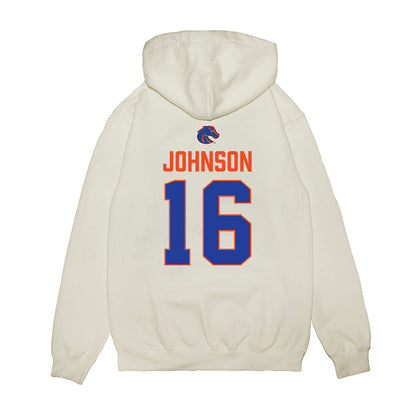 Boise State - NCAA Football : Franklyn Johnson - 3-Peat Conference Champs Premium Hooded Sweatshirt-1