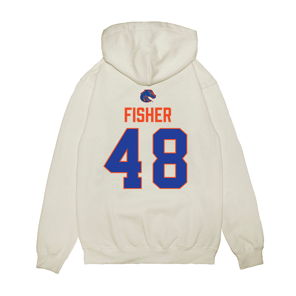 Boise State - NCAA Football : Oliver Fisher - 3-Peat Conference Champs Premium Hooded Sweatshirt-1