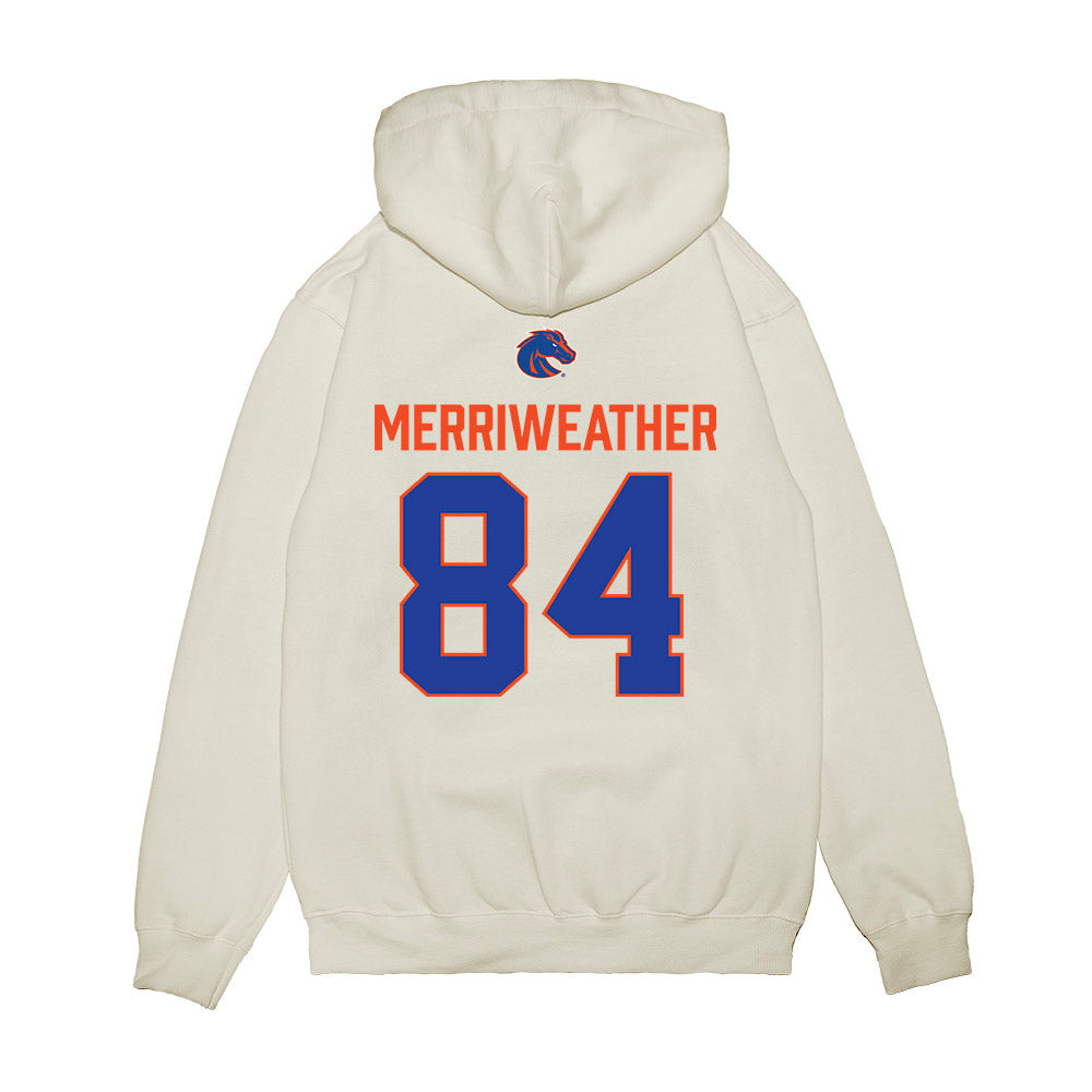 Boise State - NCAA Football : Zamondre Merriweather - 3-Peat Conference Champs Premium Hooded Sweatshirt-1