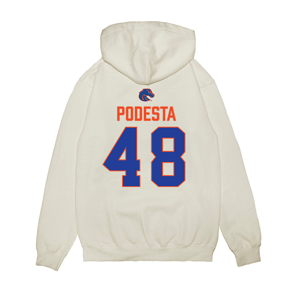 Boise State - NCAA Football : Roland Podesta - 3-Peat Conference Champs Premium Hooded Sweatshirt-1
