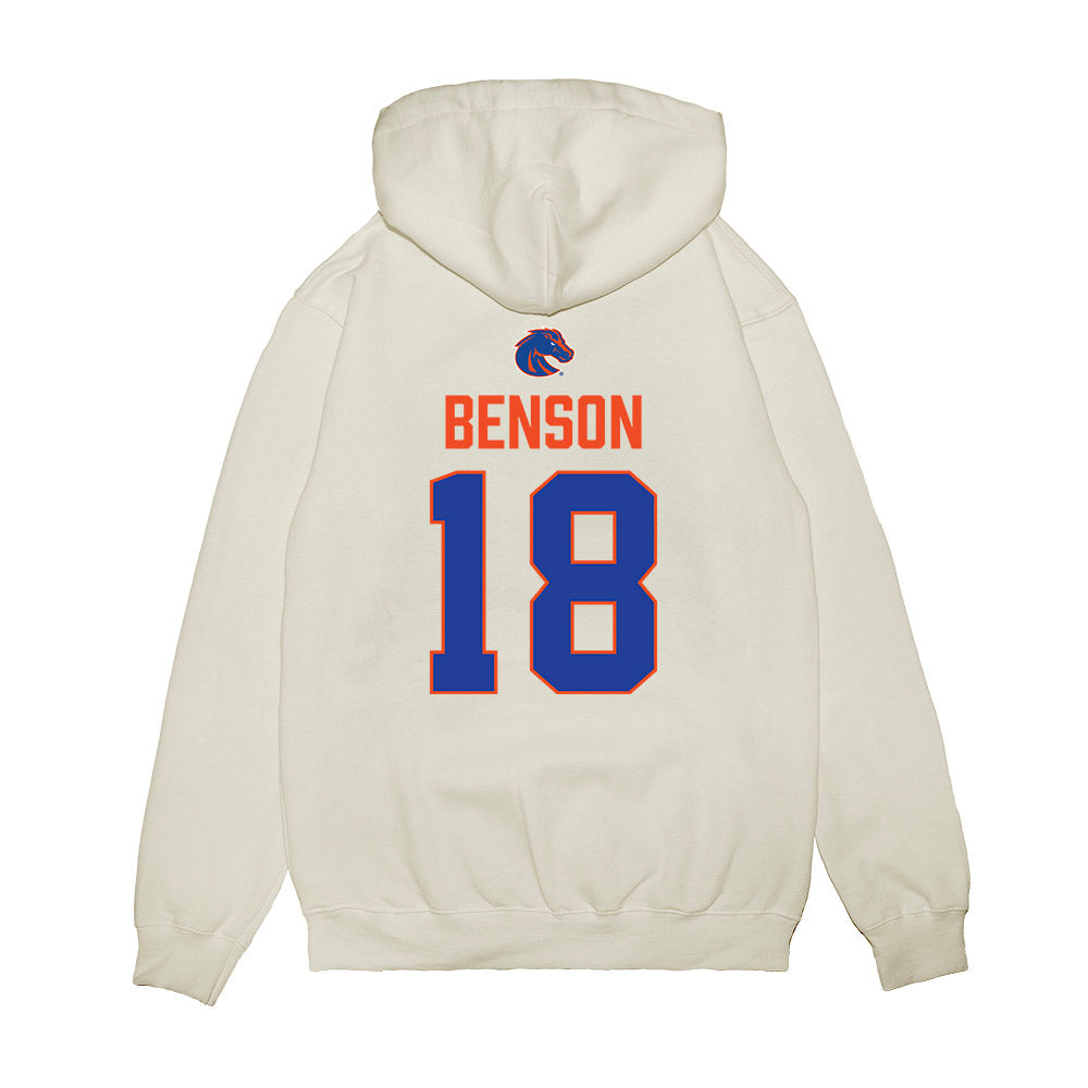 Boise State - NCAA Football : Jack Benson - 3-Peat Conference Champs Premium Hooded Sweatshirt-1