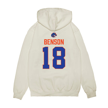 Boise State - NCAA Football : Jack Benson - 3-Peat Conference Champs Premium Hooded Sweatshirt-1