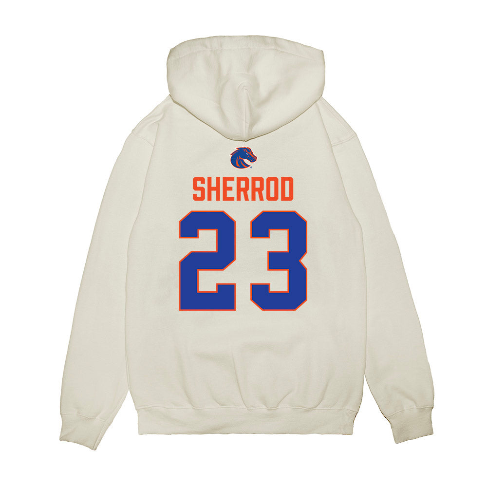 Boise State - NCAA Football : Malik Sherrod - 3-Peat Conference Champs Premium Hooded Sweatshirt-1