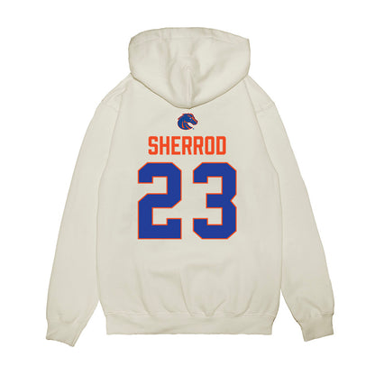 Boise State - NCAA Football : Malik Sherrod - 3-Peat Conference Champs Premium Hooded Sweatshirt-1