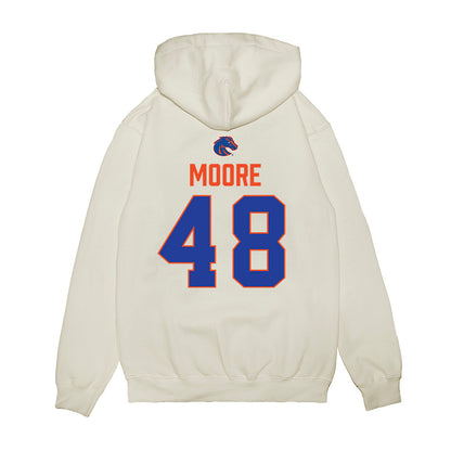 Boise State - NCAA Football : Canaan Moore - 3-Peat Conference Champs Premium Hooded Sweatshirt-1