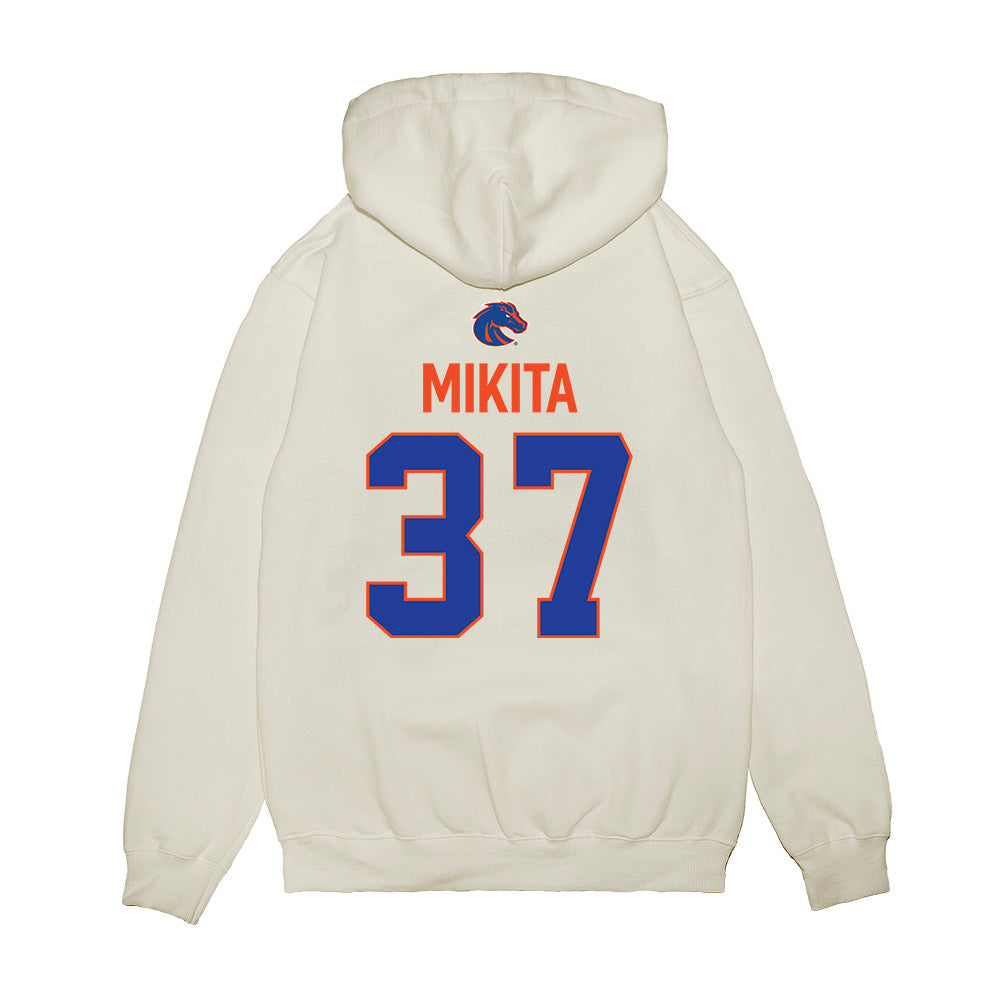 Boise State - NCAA Football : Ethan Mikita - 3-Peat Conference Champs Premium Hooded Sweatshirt-1