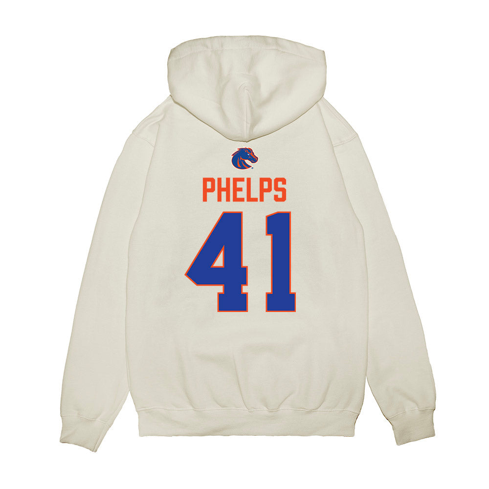 Boise State - NCAA Football : Boen Phelps - 3-Peat Conference Champs Premium Hooded Sweatshirt-1