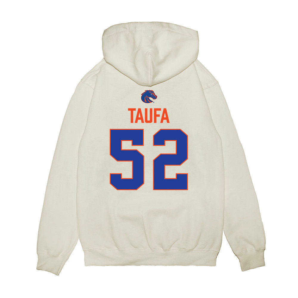 Boise State - NCAA Football : Stewart Taufa - 3-Peat Conference Champs Premium Hooded Sweatshirt-1