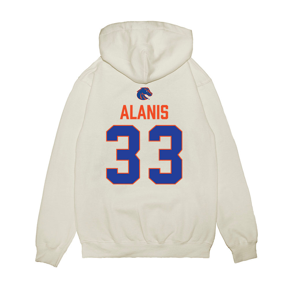 Boise State - NCAA Football : Josiah Alanis - 3-Peat Conference Champs Premium Hooded Sweatshirt-1