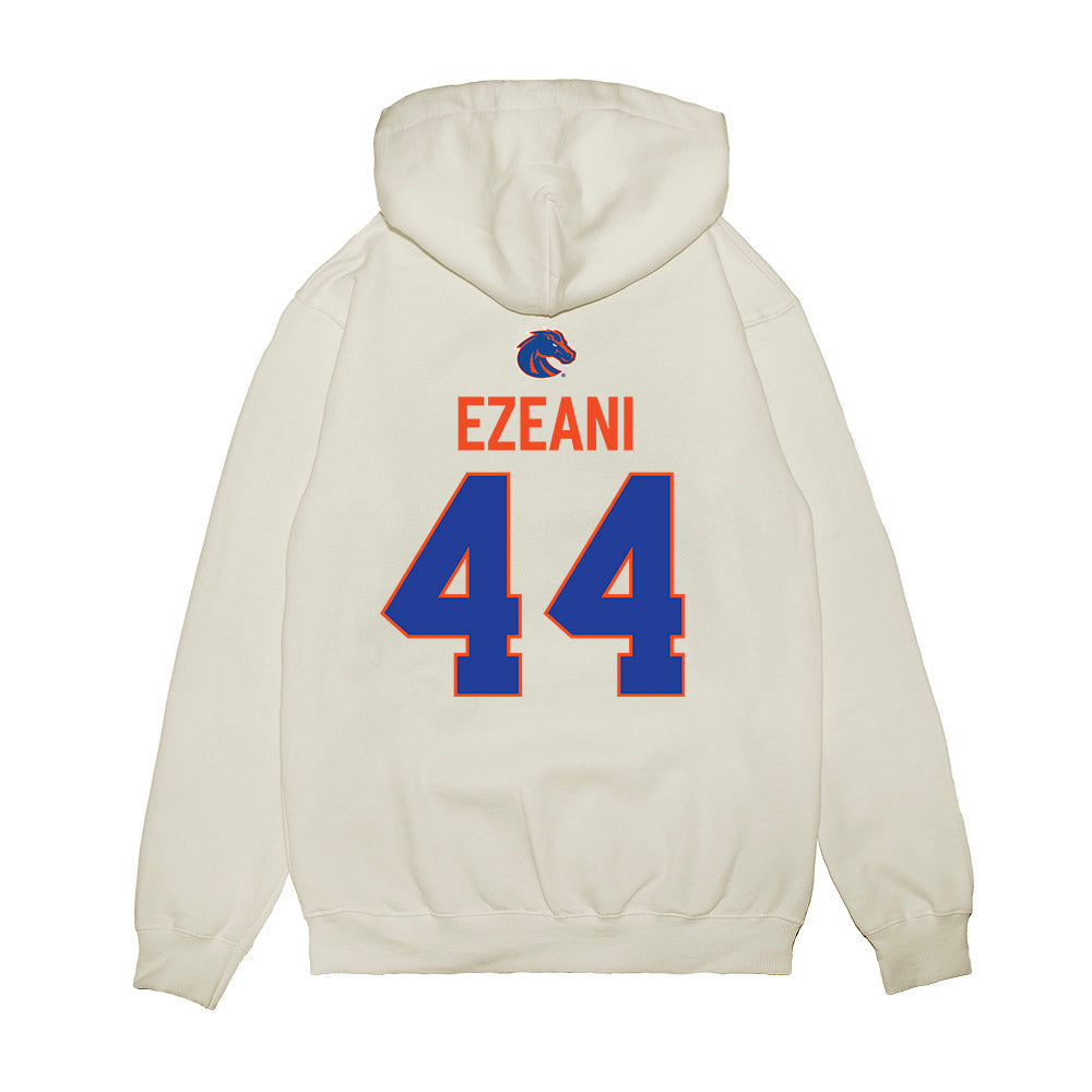 Boise State - NCAA Football : Udoka Ezeani - 3-Peat Conference Champs Premium Hooded Sweatshirt-1