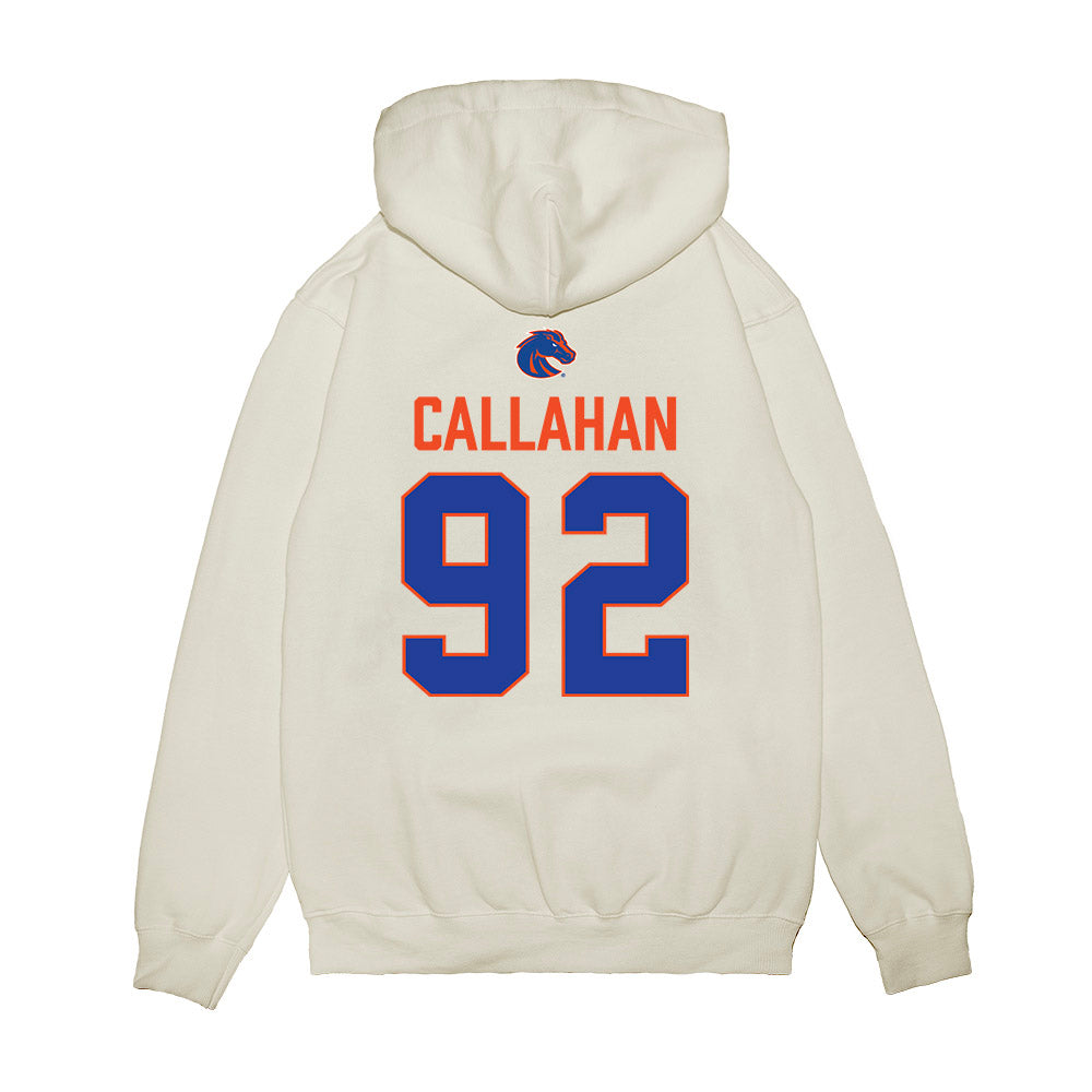 Boise State - NCAA Football : Michael Callahan - 3-Peat Conference Champs Premium Hooded Sweatshirt-1