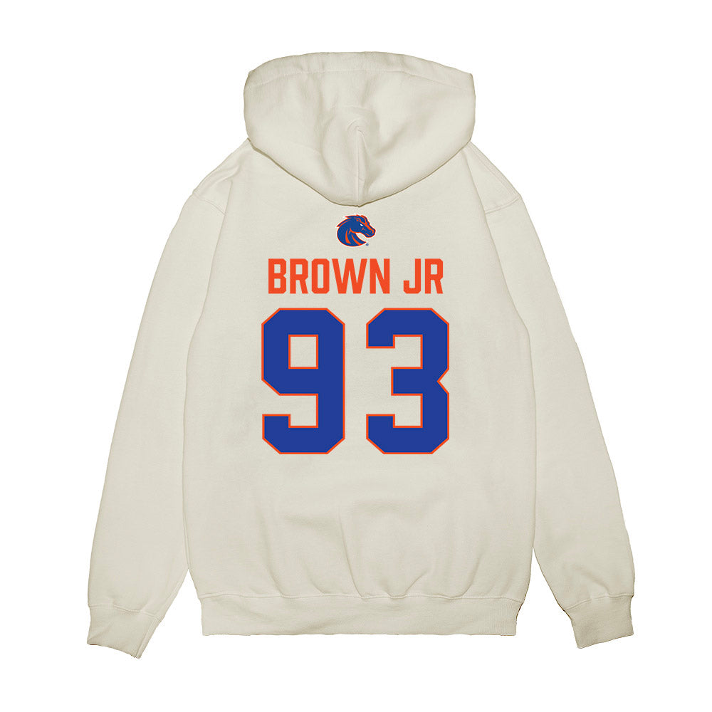 Boise State - NCAA Football : Demanuel Brown Jr - 3-Peat Conference Champs Premium Hooded Sweatshirt-1