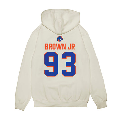 Boise State - NCAA Football : Demanuel Brown Jr - 3-Peat Conference Champs Premium Hooded Sweatshirt-1
