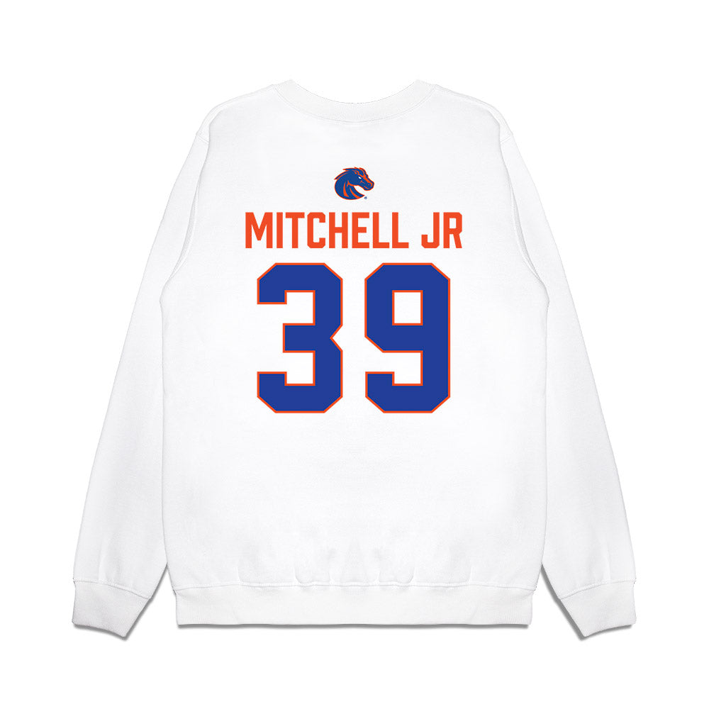 Boise State - NCAA Football : Timothy Mitchell Jr - 3-Peat Conference Champs Premium Crewneck Sweatshirt-1