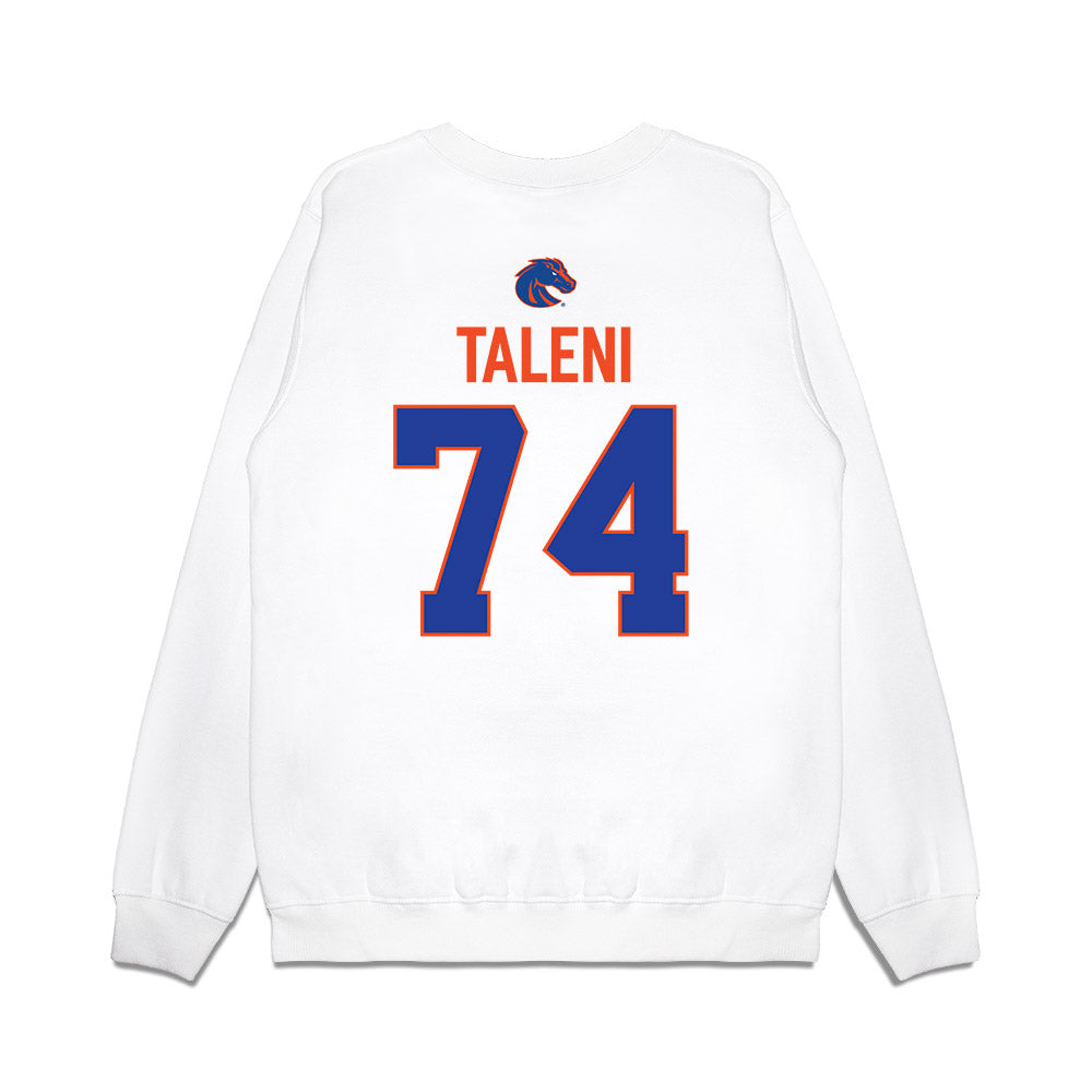 Boise State - NCAA Football : Alma Taleni - 3-Peat Conference Champs Premium Crewneck Sweatshirt-1