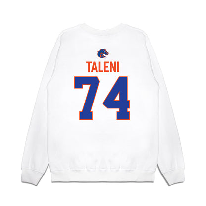 Boise State - NCAA Football : Alma Taleni - 3-Peat Conference Champs Premium Crewneck Sweatshirt-1
