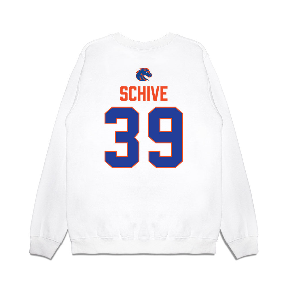 Boise State - NCAA Football : Taren Schive - 3-Peat Conference Champs Premium Crewneck Sweatshirt-1
