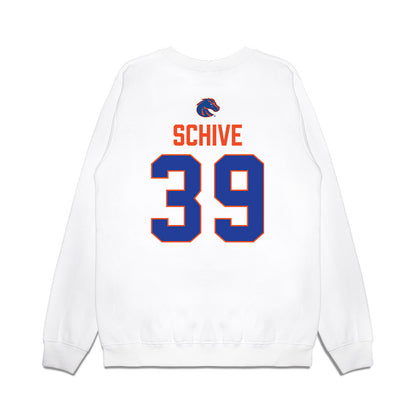 Boise State - NCAA Football : Taren Schive - 3-Peat Conference Champs Premium Crewneck Sweatshirt-1