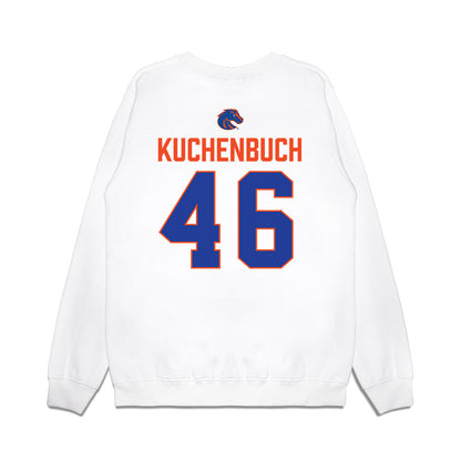 Boise State - NCAA Football : Carter Kuchenbuch - 3-Peat Conference Champs Premium Crewneck Sweatshirt-1