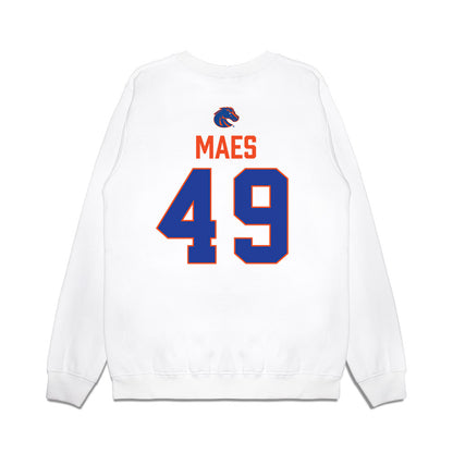 Boise State - NCAA Football : AJ Maes - 3-Peat Conference Champs Premium Crewneck Sweatshirt-1