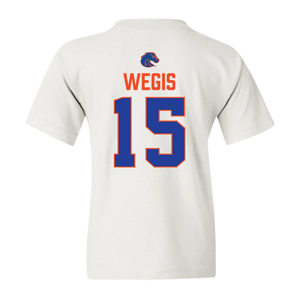 Boise State - NCAA Football : Tyler Wegis - 3-Peat Conference Champs Youth T-Shirt-1