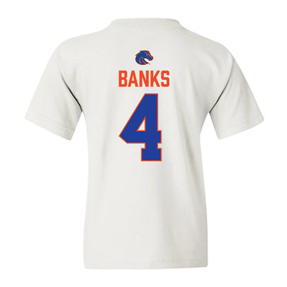 Boise State - NCAA Football : Davon Banks - 3-Peat Conference Champs Youth T-Shirt-1