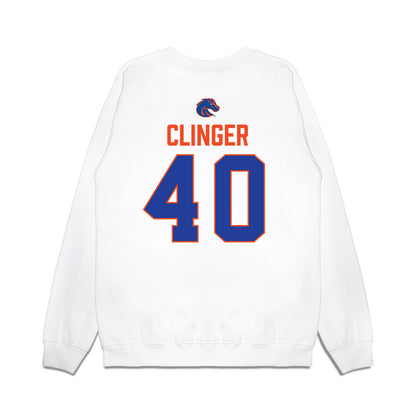 Boise State - NCAA Football : Ryker Clinger - 3-Peat Conference Champs Premium Crewneck Sweatshirt-1