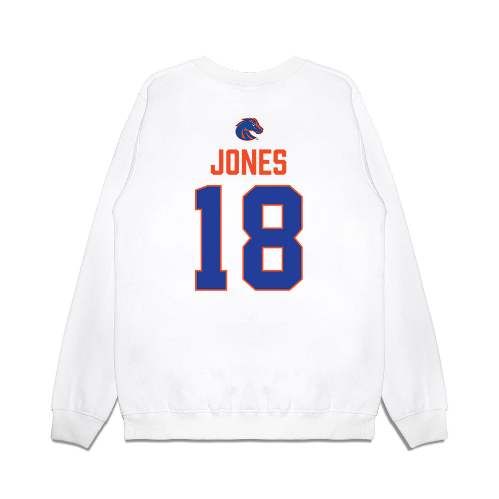 Boise State - NCAA Football : Cooper Jones - 3-Peat Conference Champs Premium Crewneck Sweatshirt-1