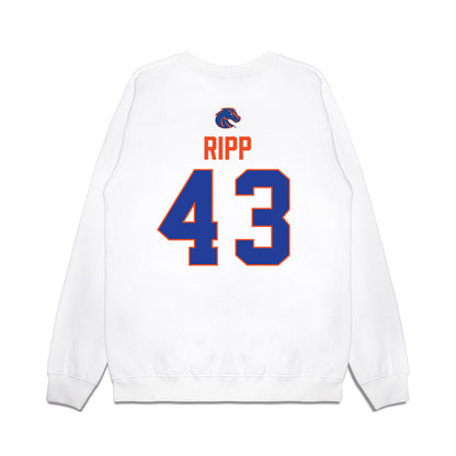 Boise State - NCAA Football : Jake Ripp - 3-Peat Conference Champs Premium Crewneck Sweatshirt-1