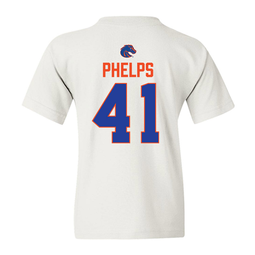 Boise State - NCAA Football : Boen Phelps - 3-Peat Conference Champs Youth T-Shirt-1