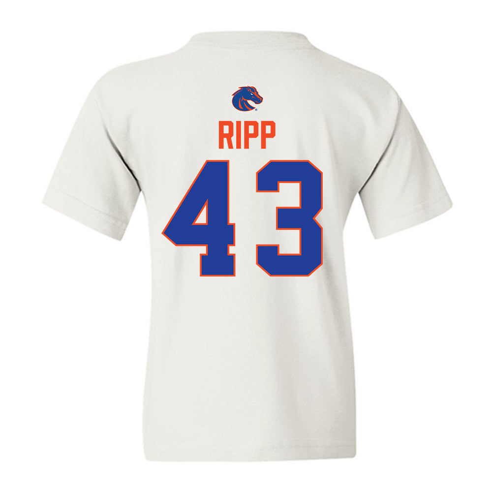 Boise State - NCAA Football : Jake Ripp - 3-Peat Conference Champs Youth T-Shirt-1