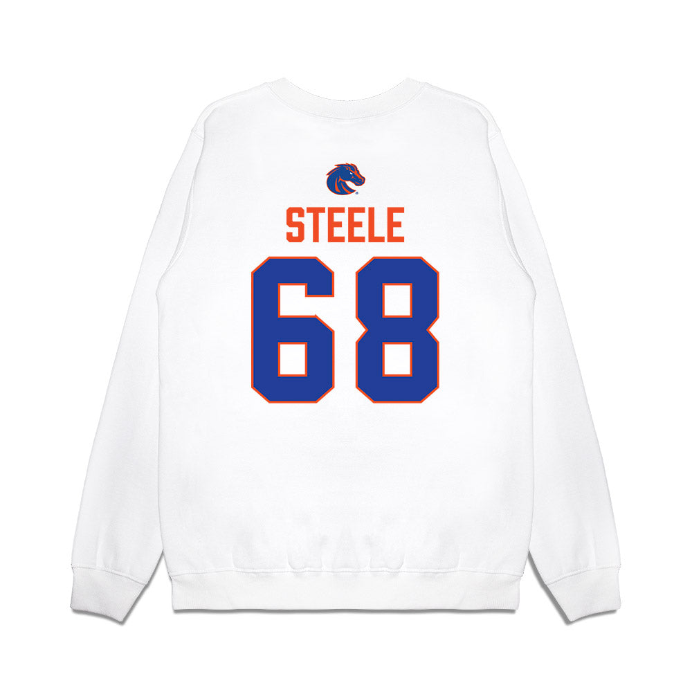 Boise State - NCAA Football : Jake Steele - 3-Peat Conference Champs Premium Crewneck Sweatshirt-1