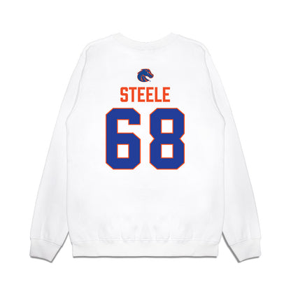 Boise State - NCAA Football : Jake Steele - 3-Peat Conference Champs Premium Crewneck Sweatshirt-1