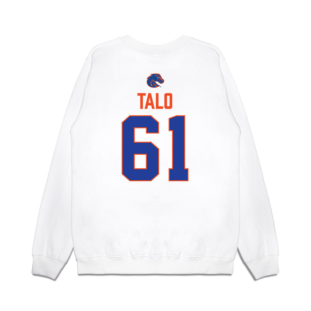 Boise State - NCAA Football : JJ Talo - 3-Peat Conference Champs Premium Crewneck Sweatshirt-1