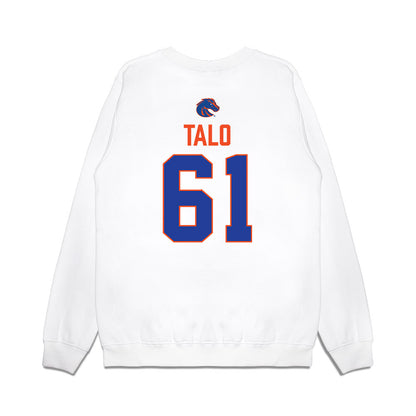 Boise State - NCAA Football : JJ Talo - 3-Peat Conference Champs Premium Crewneck Sweatshirt-1