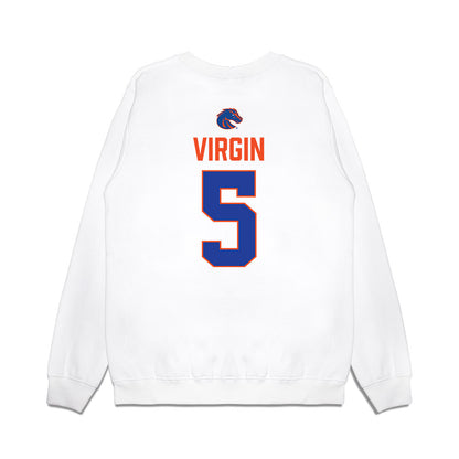 Boise State - NCAA Football : Jayden Virgin - 3-Peat Conference Champs Premium Crewneck Sweatshirt-1
