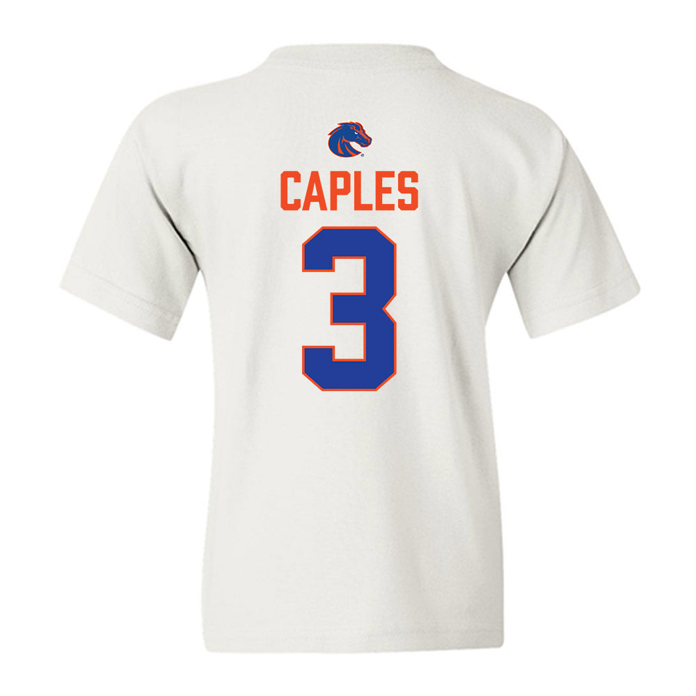 Boise State - NCAA Football : Latrell Caples - 3-Peat Conference Champs Youth T-Shirt-1