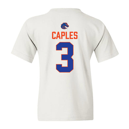 Boise State - NCAA Football : Latrell Caples - 3-Peat Conference Champs Youth T-Shirt-1