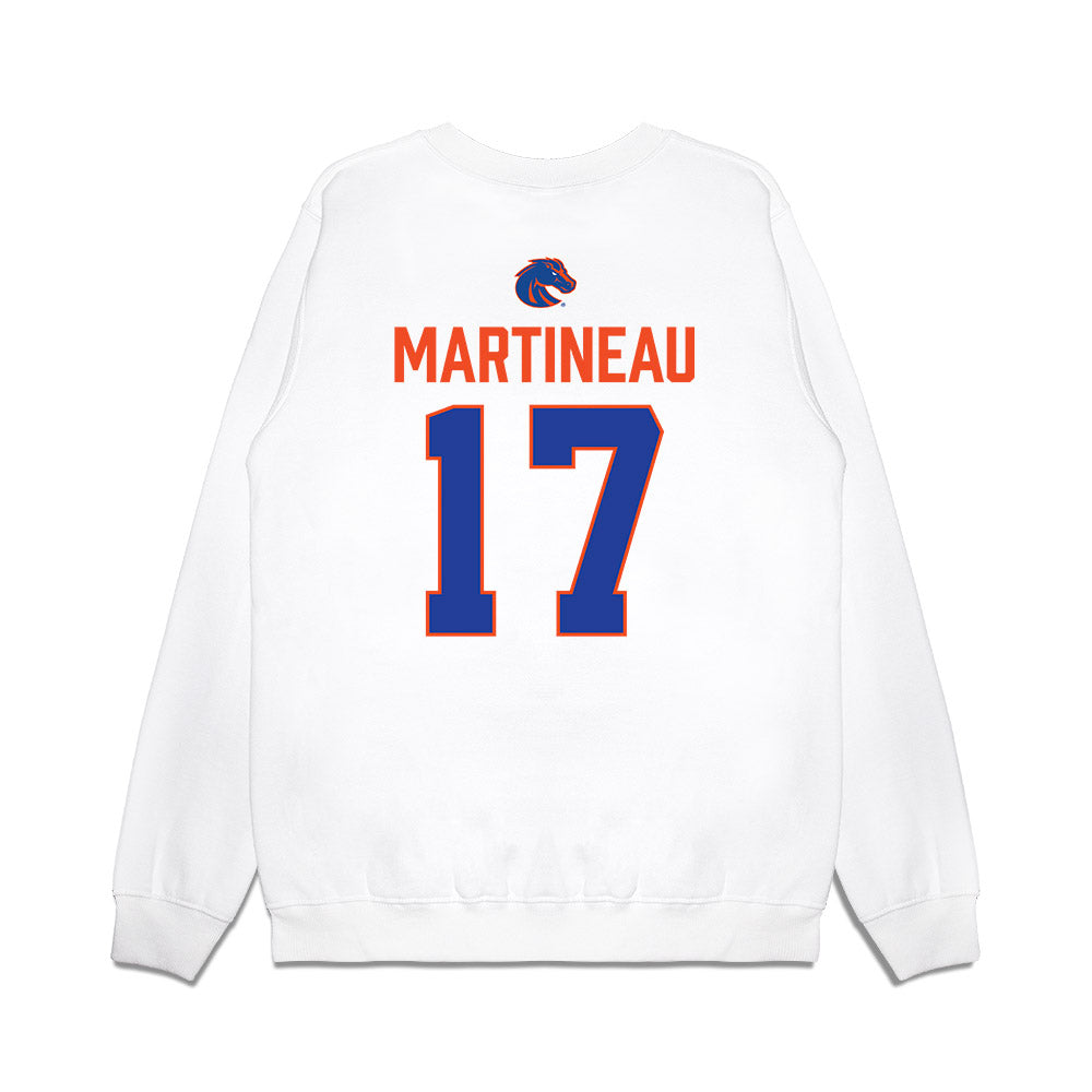 Boise State - NCAA Football : Clay Martineau - 3-Peat Conference Champs Premium Crewneck Sweatshirt-1