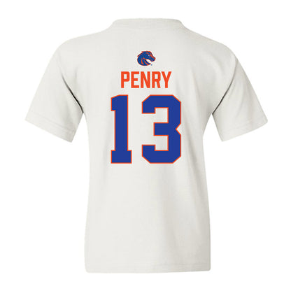 Boise State - NCAA Football : Chase Penry - 3-Peat Conference Champs Youth T-Shirt-1
