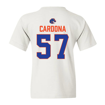 Boise State - NCAA Football : Nathan Cardona - 3-Peat Conference Champs Youth T-Shirt-1