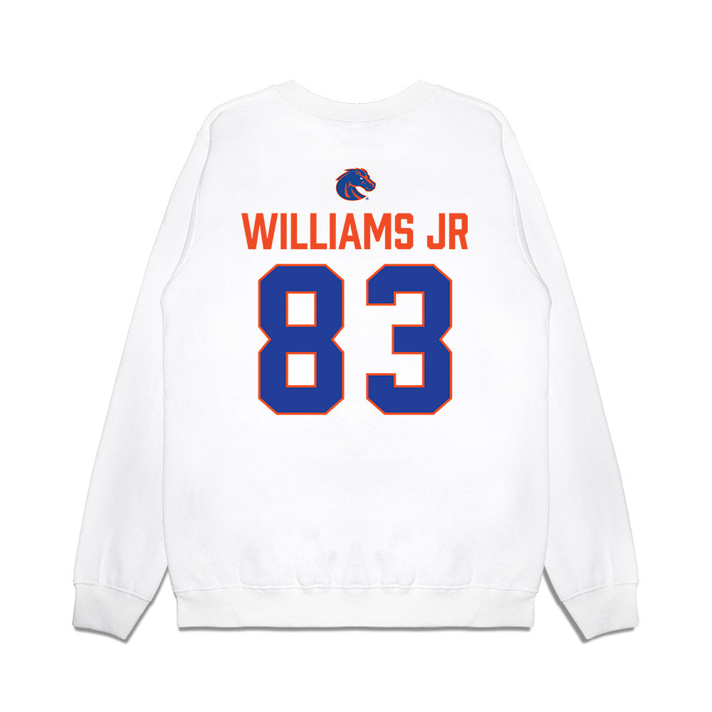 Boise State - NCAA Football : Qumonte Williams Jr - 3-Peat Conference Champs Premium Crewneck Sweatshirt-1