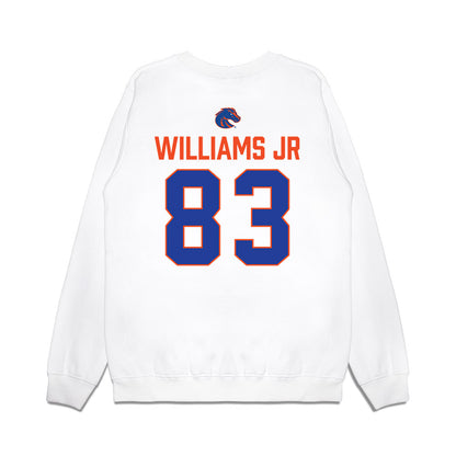 Boise State - NCAA Football : Qumonte Williams Jr - 3-Peat Conference Champs Premium Crewneck Sweatshirt-1