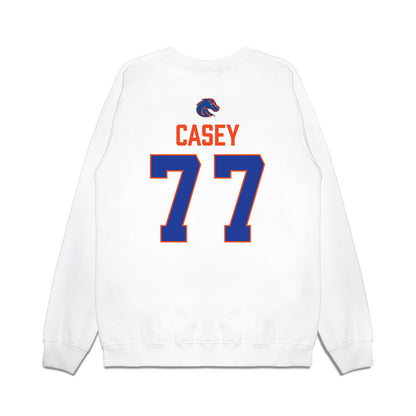 Boise State - NCAA Football : Kage Casey - 3-Peat Conference Champs Premium Crewneck Sweatshirt-1