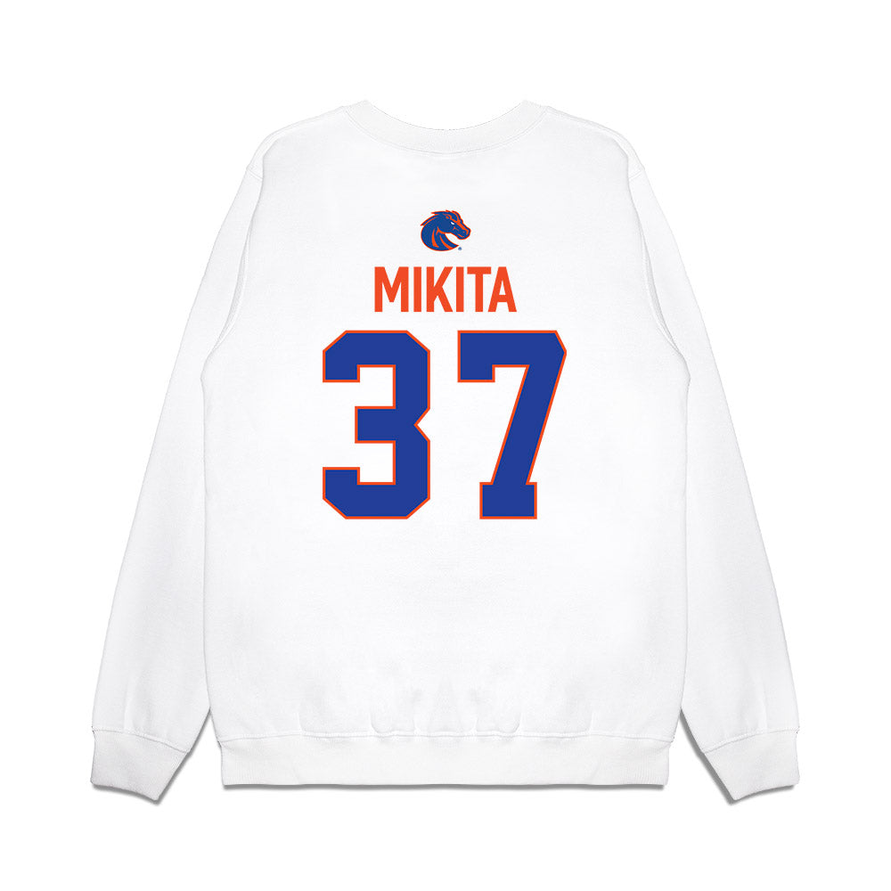 Boise State - NCAA Football : Ethan Mikita - 3-Peat Conference Champs Premium Crewneck Sweatshirt-1