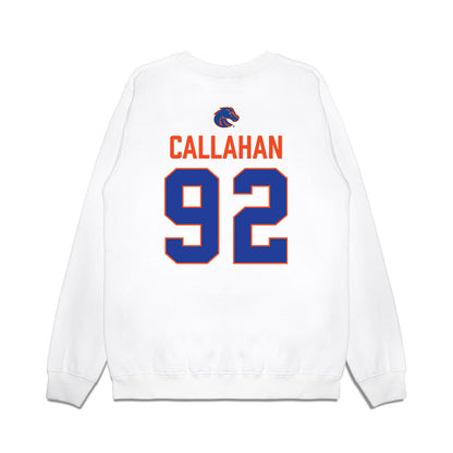 Boise State - NCAA Football : Michael Callahan - 3-Peat Conference Champs Premium Crewneck Sweatshirt-1